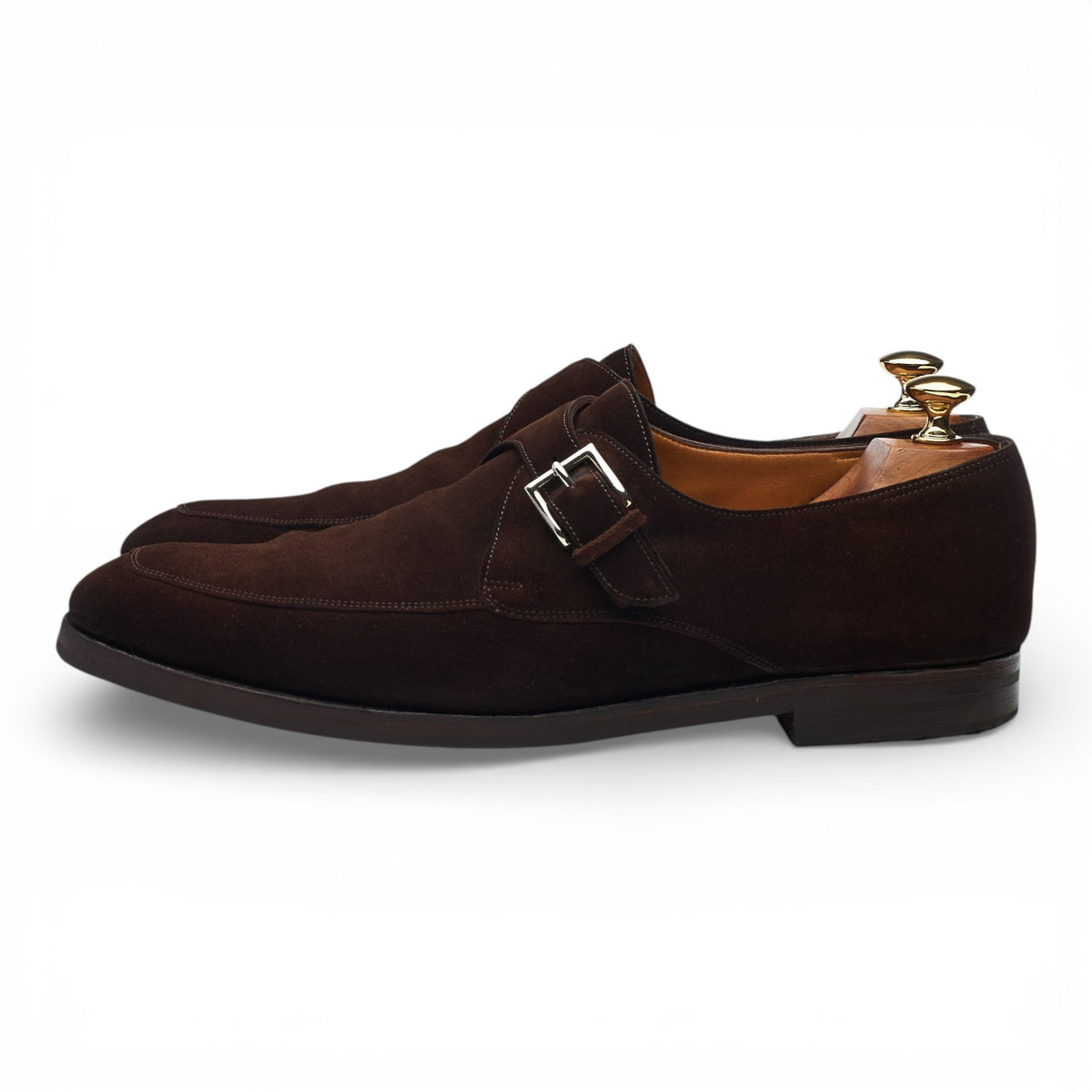 'Horsley' Dark Brown Suede Monk Strap UK 9.5 E