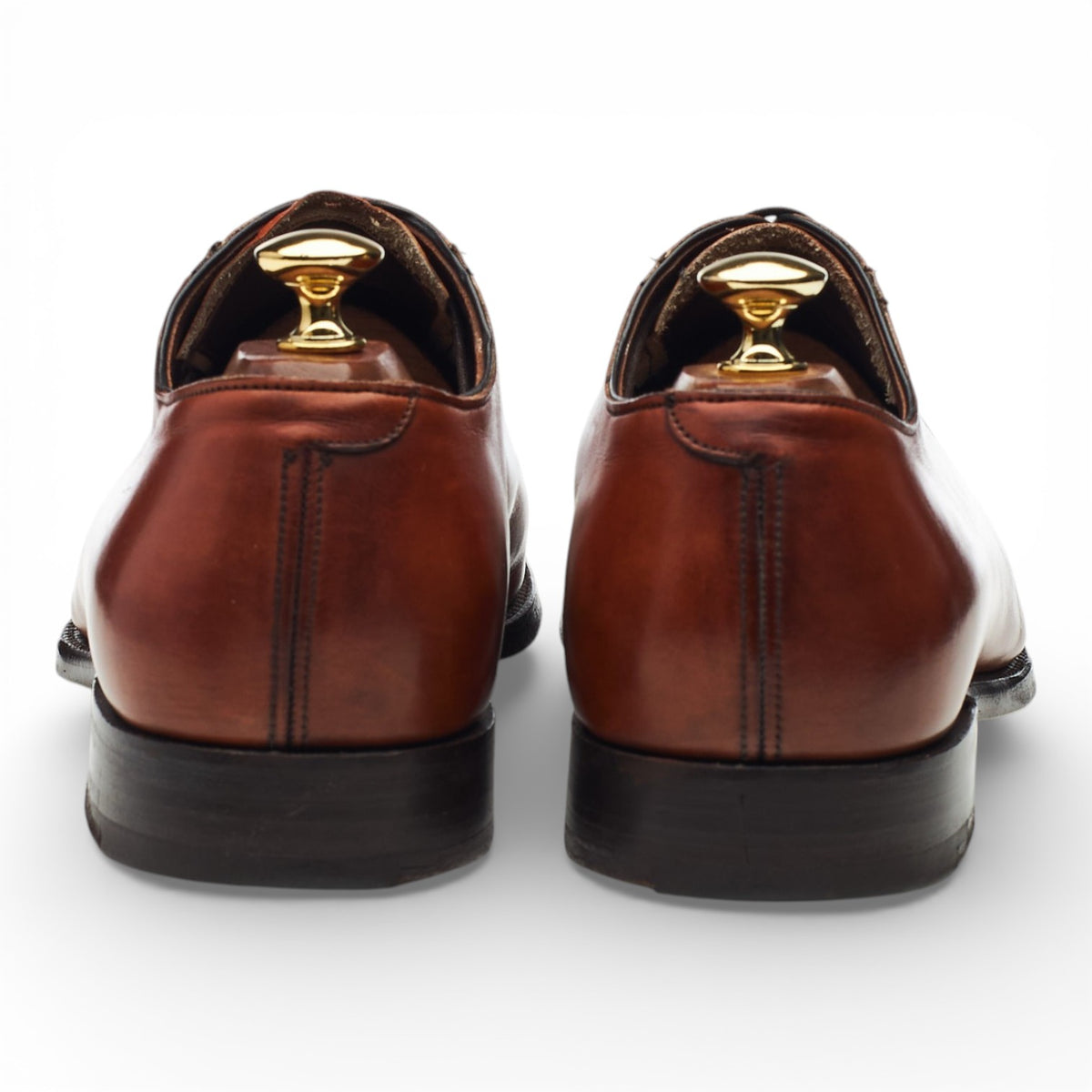 'Daventry' Tan Brown Leather Oxford Semi Brogues UK 9 F