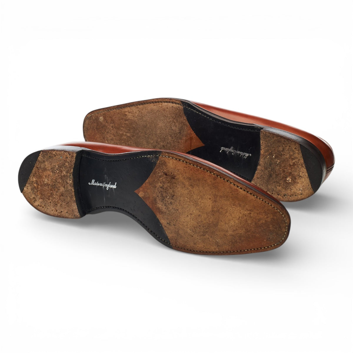 'Daventry' Tan Brown Leather Oxford Semi Brogues UK 9 F