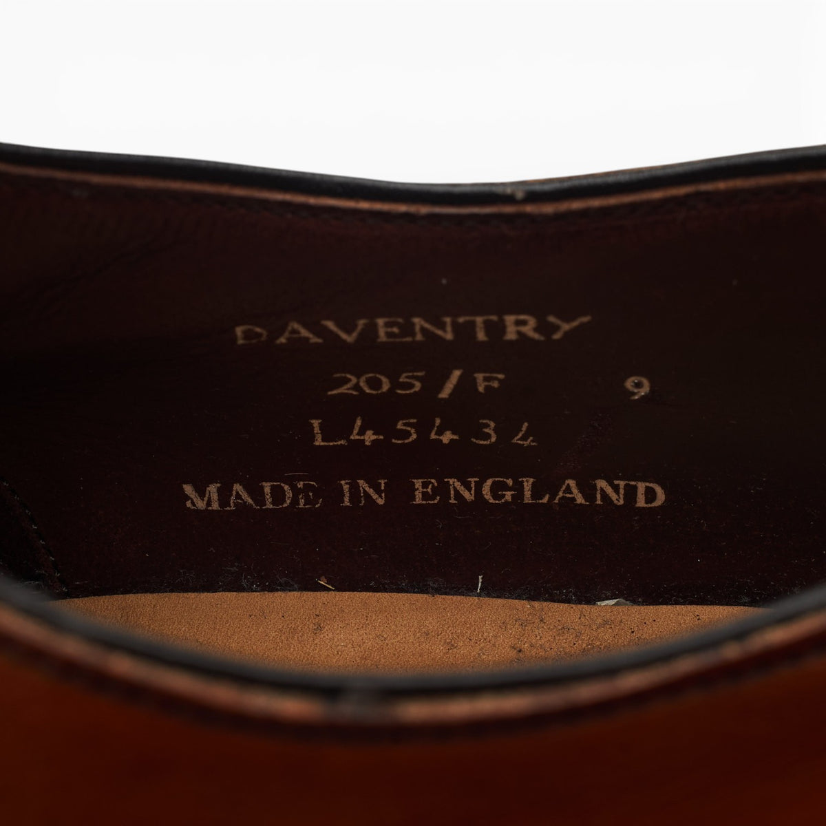 'Daventry' Tan Brown Leather Oxford Semi Brogues UK 9 F