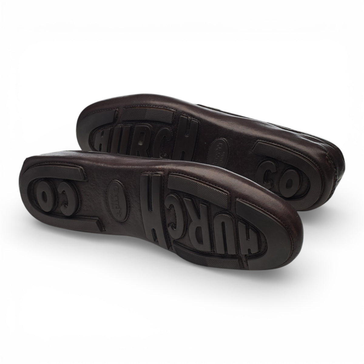 Dark Brown Leather Driving Loafers UK 9.5