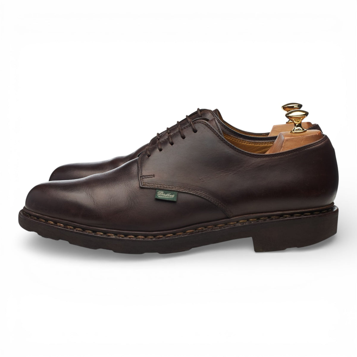 'Arles' Dark Brown Nubuck Leather Derby UK 10
