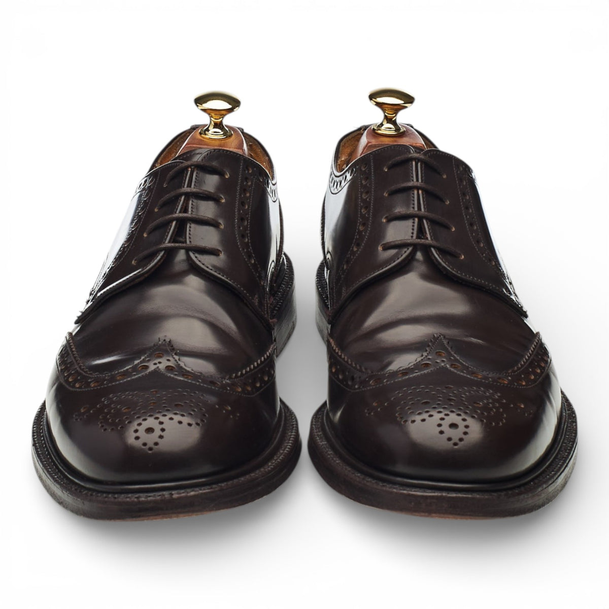 'Kenton' Dark Brown Leather Derby Brogues UK 9 F