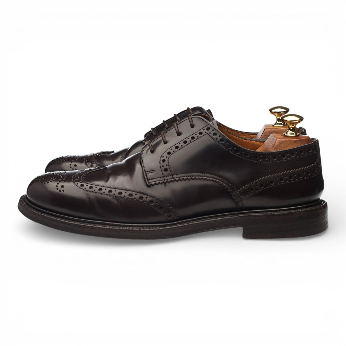 'Kenton' Dark Brown Leather Derby Brogues UK 9 F
