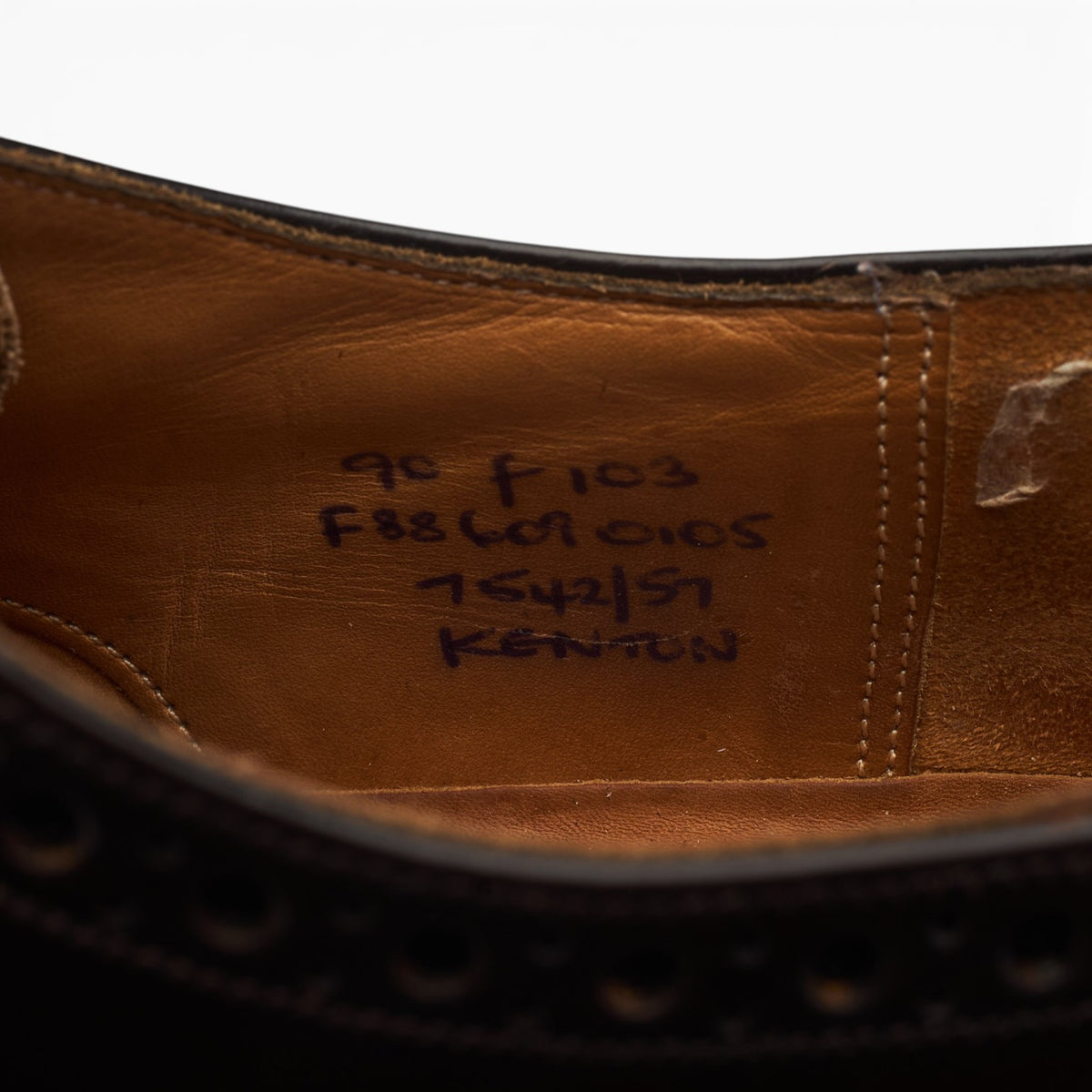 'Kenton' Dark Brown Leather Derby Brogues UK 9 F