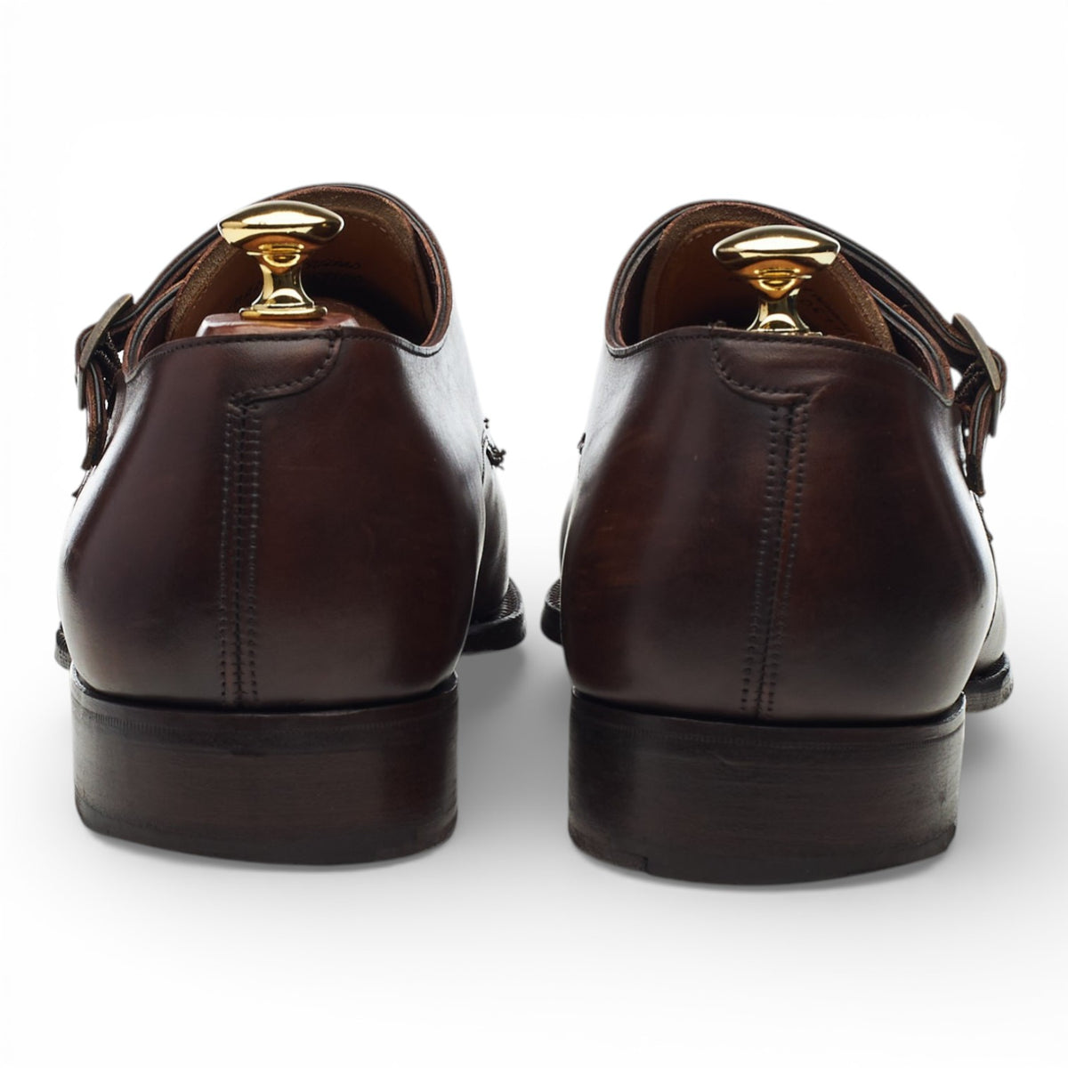 'Holyrood' Brown Leather Double Monk Strap UK 9 F