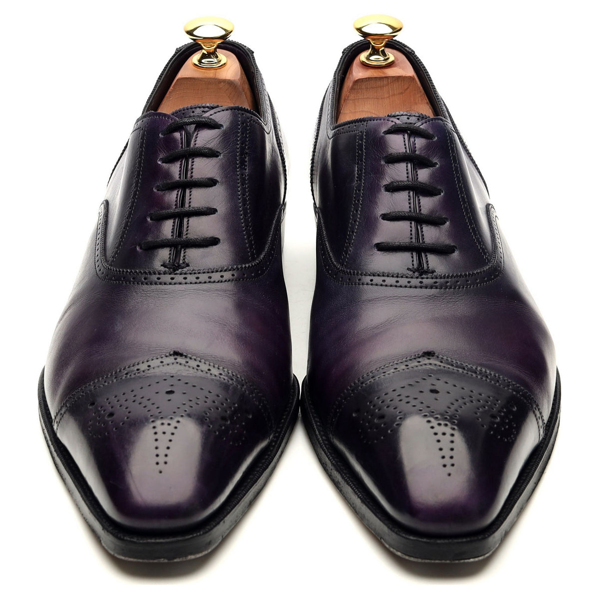 Deco &#39;Savoy&#39; Purple Leather Oxford Brogues UK 9.5 E