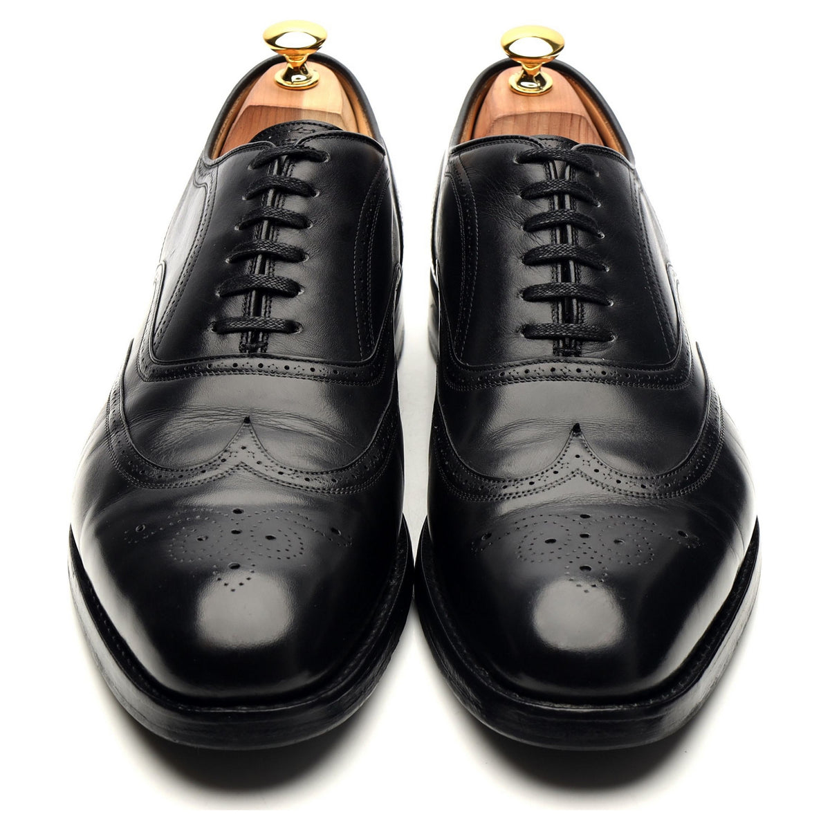 &#39;Longton&#39; Black Leather Oxford UK 11 F