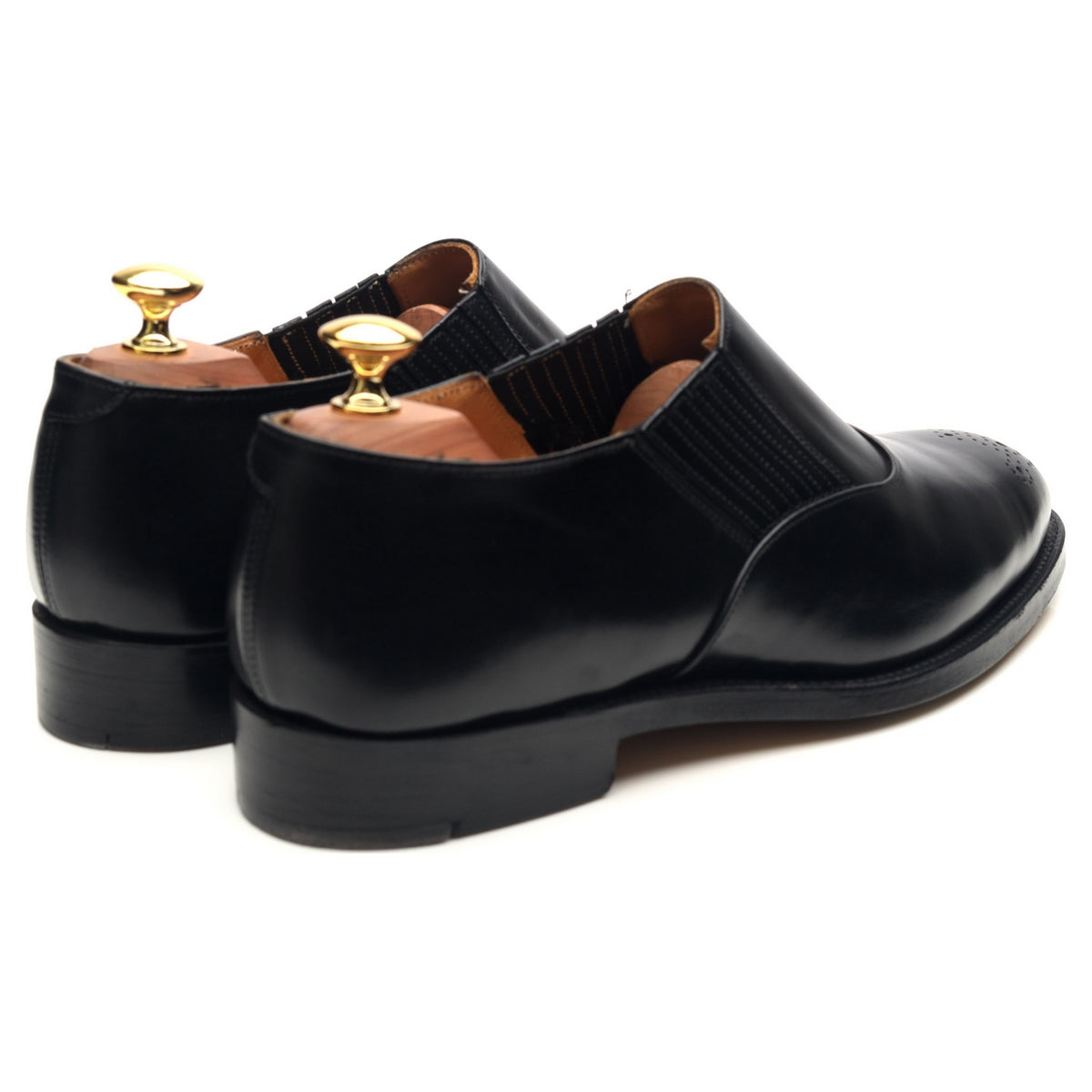 Black Leather Lazyman Loafer UK 7.5