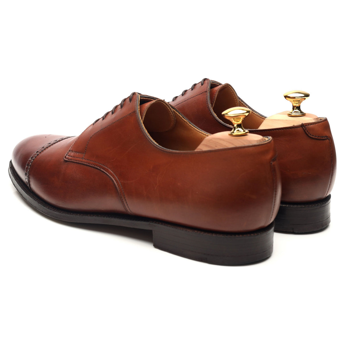 Cap Toe Chestnut Brown Leather / 10