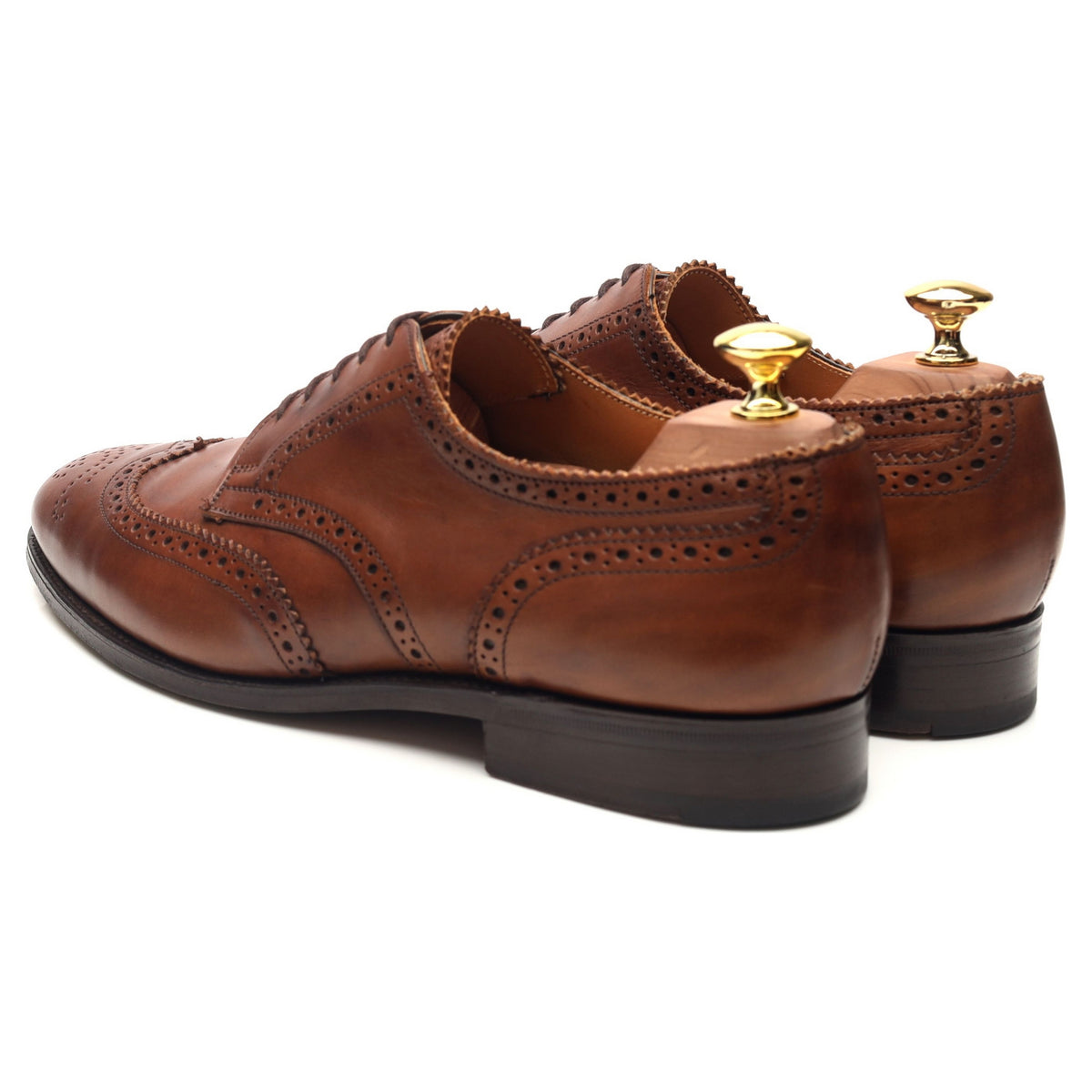 &#39;Ascot&#39; Brown Leather Derby Brogues UK 8.5