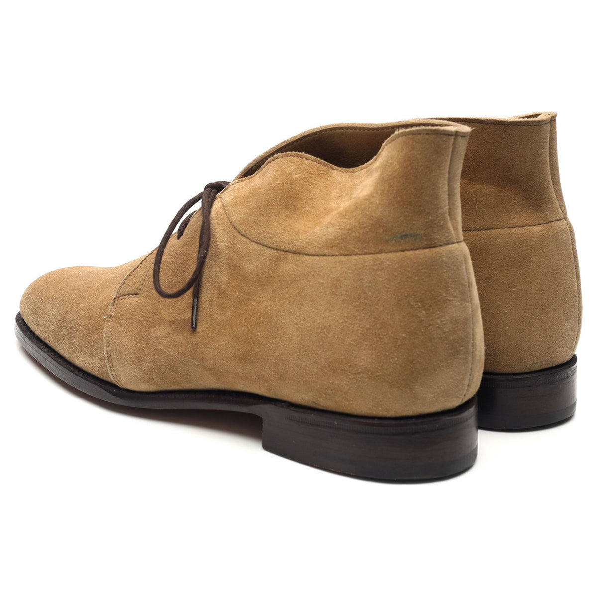 &#39;M7339&#39; Beige Suede Chukka Boots UK 8