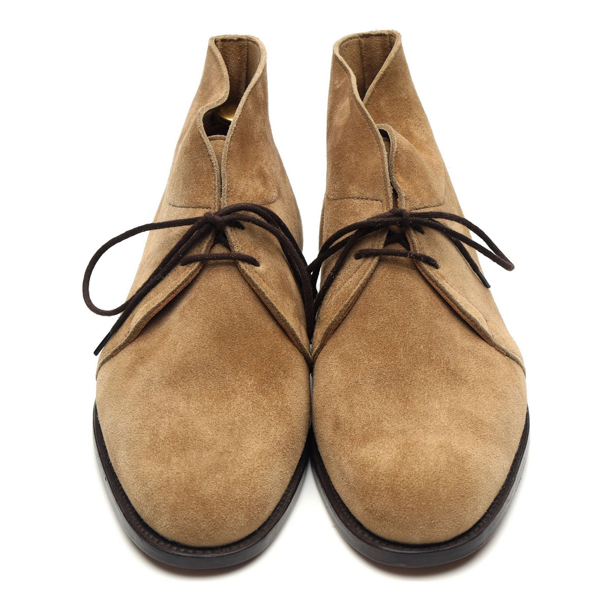 &#39;M7339&#39; Beige Suede Chukka Boots UK 8