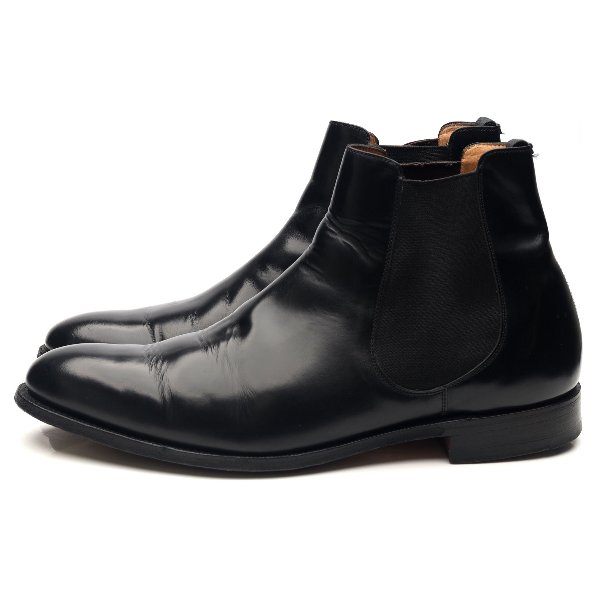 Houston' Black Leather Chelsea Boots UK 9.5 G - Abbot's Shoes