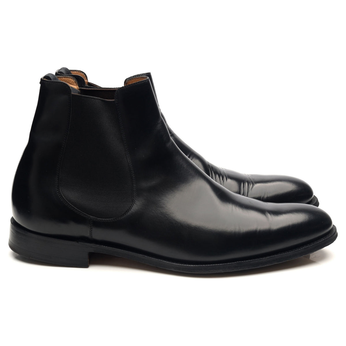 Houston' Black Leather Chelsea Boots UK 9.5 G - Abbot's Shoes