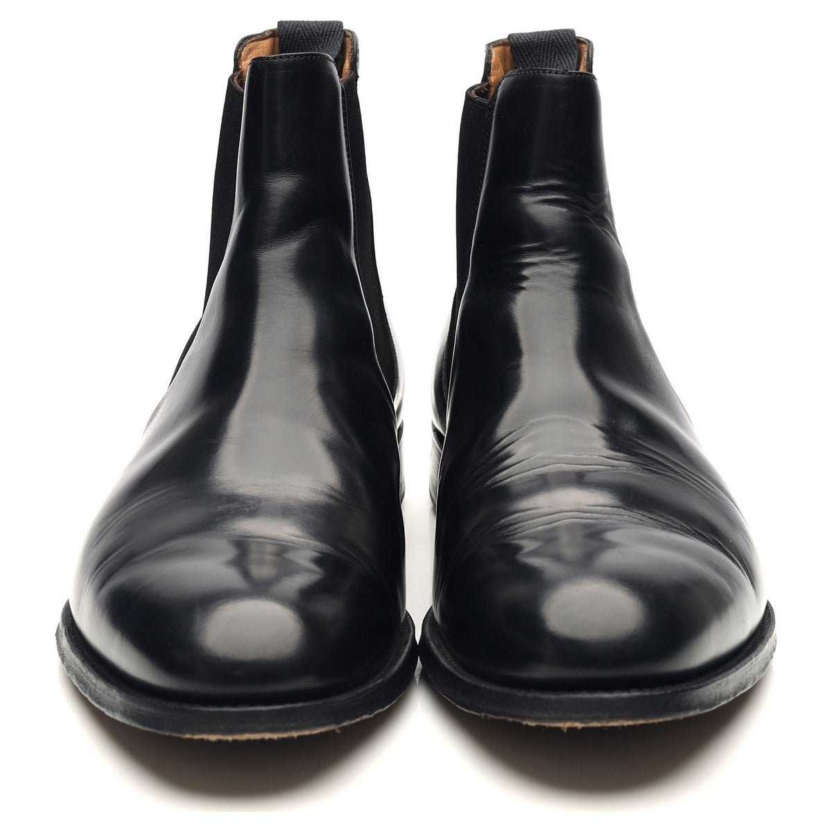 Houston' Black Leather Chelsea Boots UK 9.5 G - Abbot's Shoes