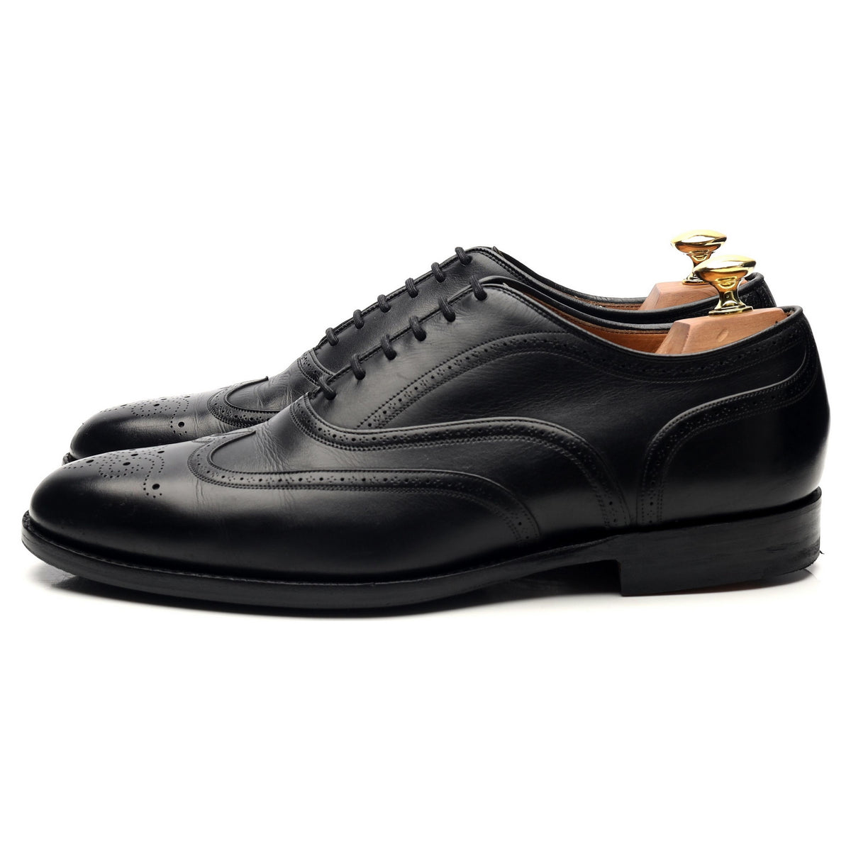 &#39;Gunthorpe&#39; Black Leather Oxford UK 8 G