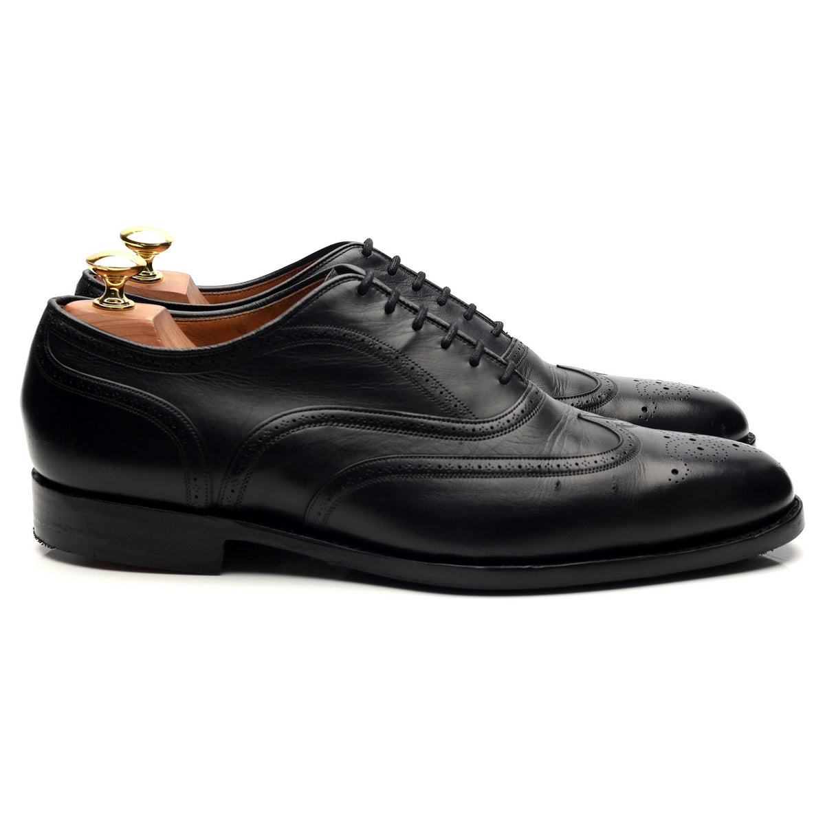 &#39;Gunthorpe&#39; Black Leather Oxford UK 8 G