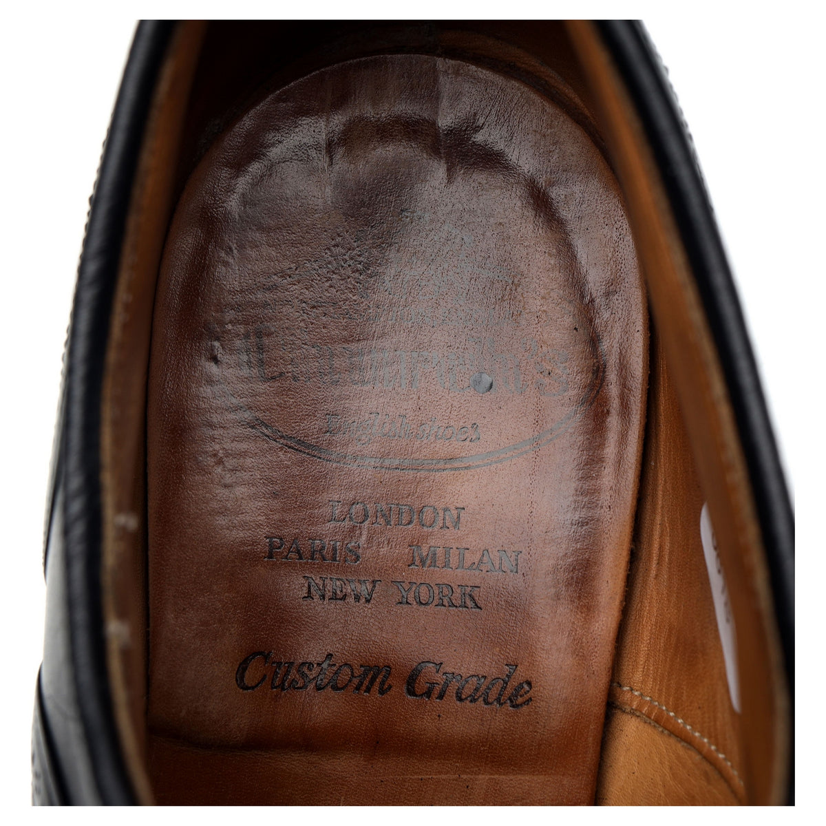 &#39;Gunthorpe&#39; Black Leather Oxford UK 8 G