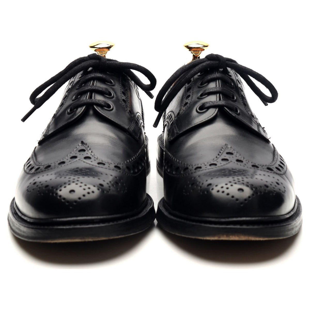 M&amp;S Black Leather Derby Brogues UK 9 F