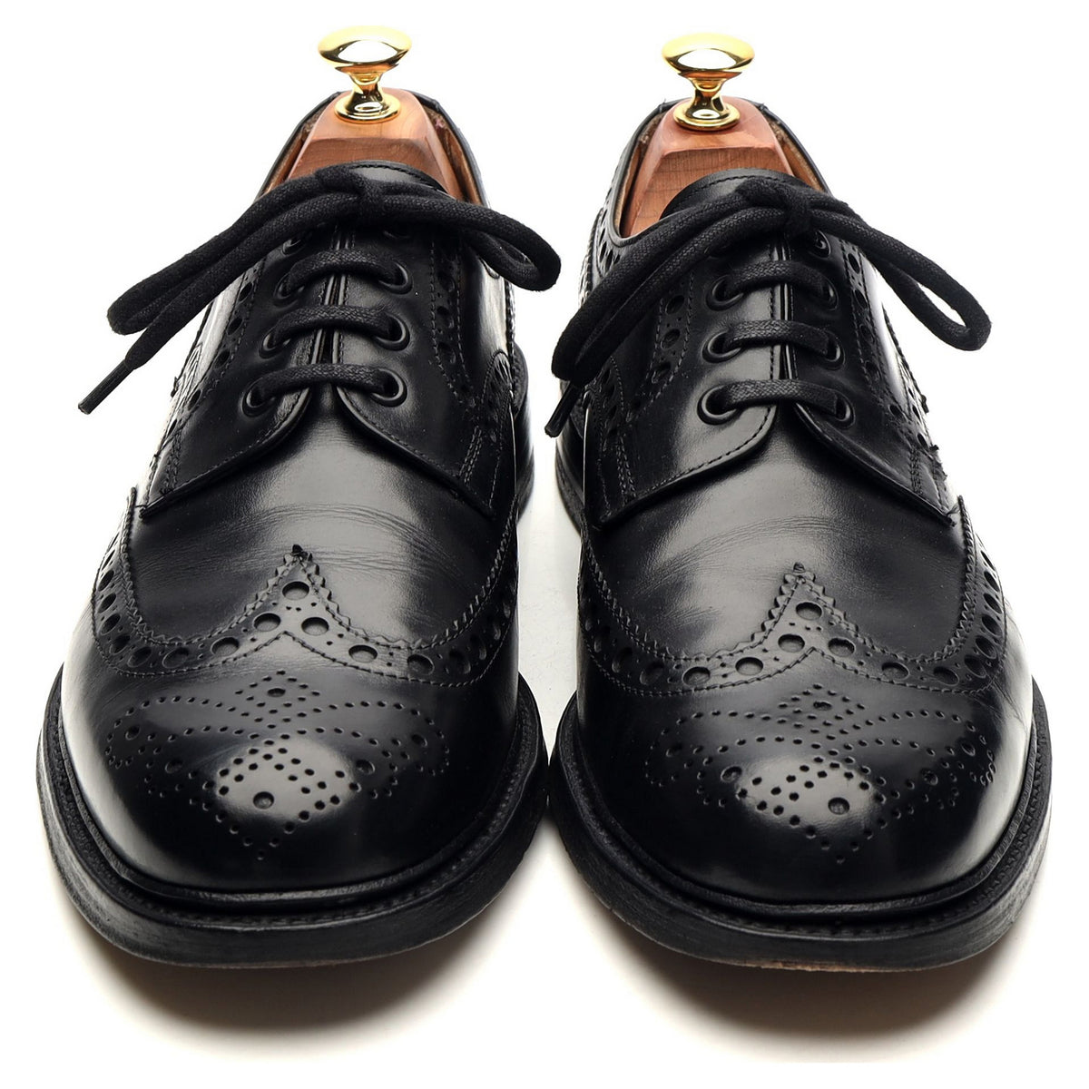 M&amp;S Black Leather Derby Brogues UK 9 F