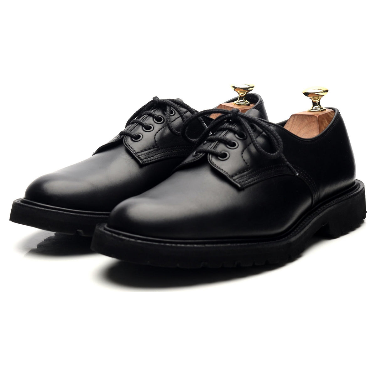 &#39;Daniel&#39; Black Leather Derby UK 7