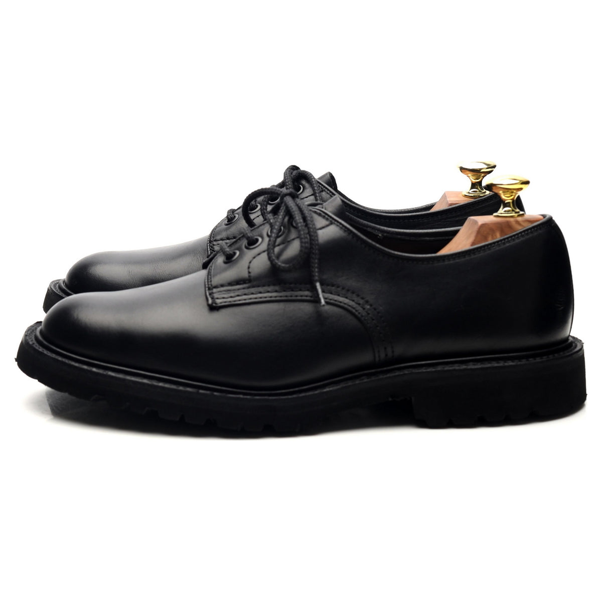 &#39;Daniel&#39; Black Leather Derby UK 7