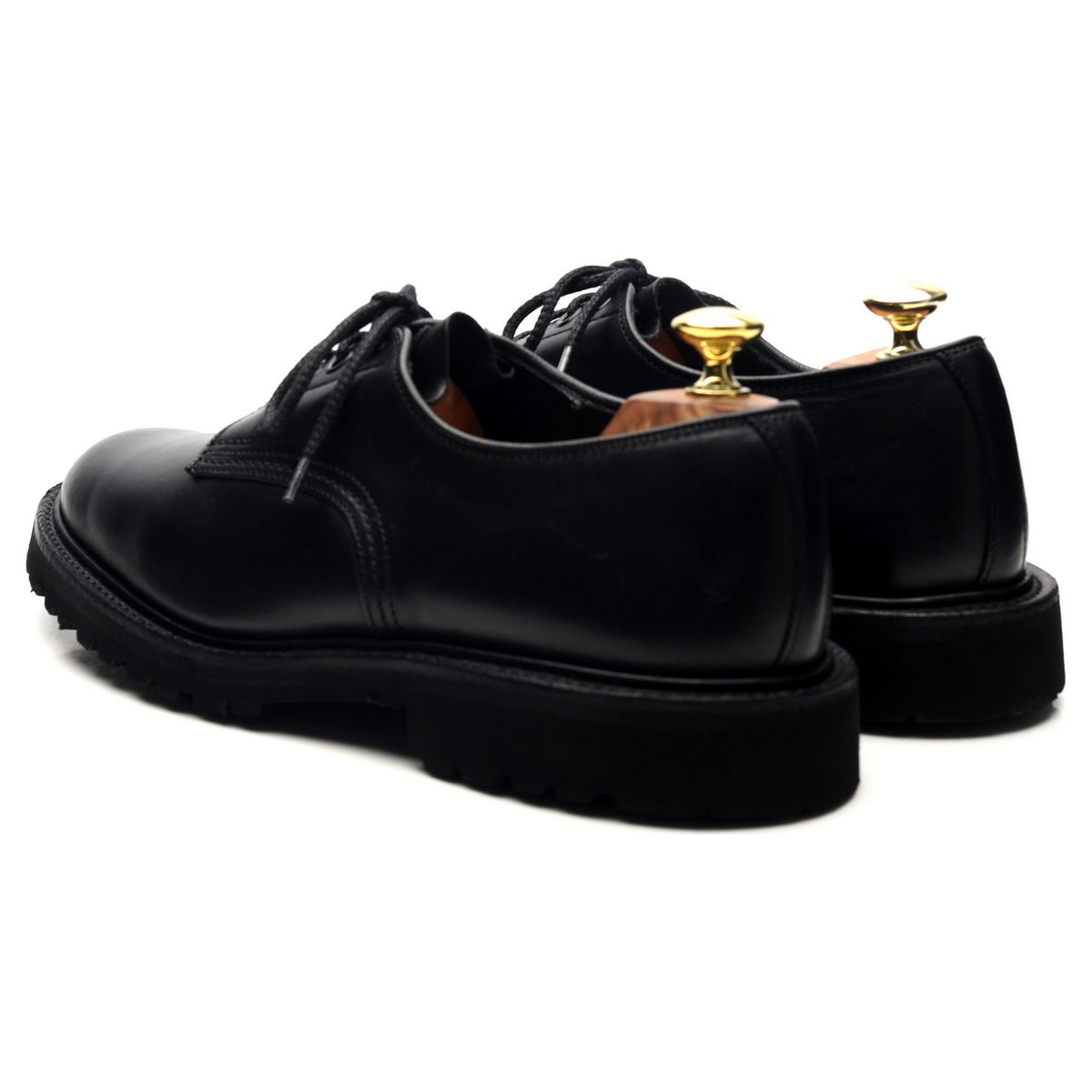 &#39;Daniel&#39; Black Leather Derby UK 7