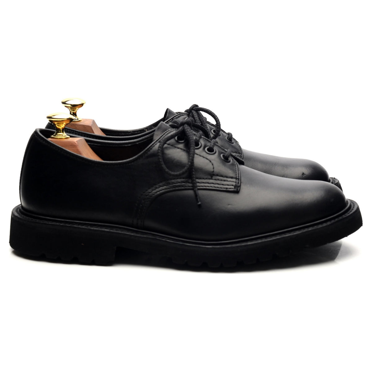 &#39;Daniel&#39; Black Leather Derby UK 7