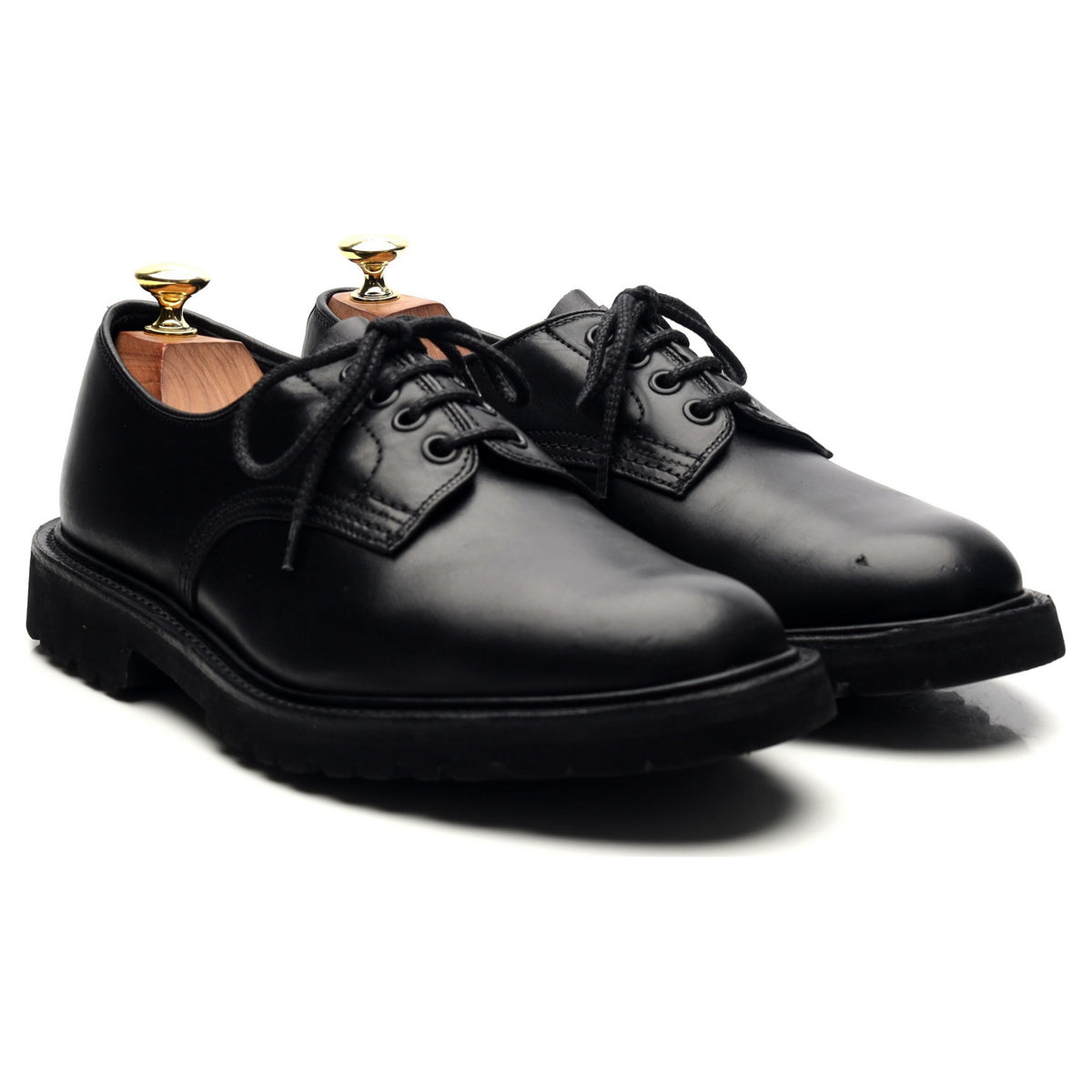 &#39;Daniel&#39; Black Leather Derby UK 7