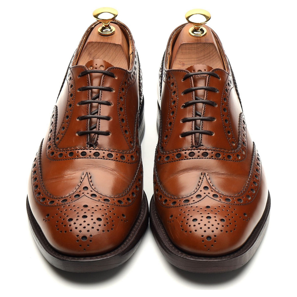 &#39;Burwood&#39; Brown Leather Oxford Brogues UK 6 F
