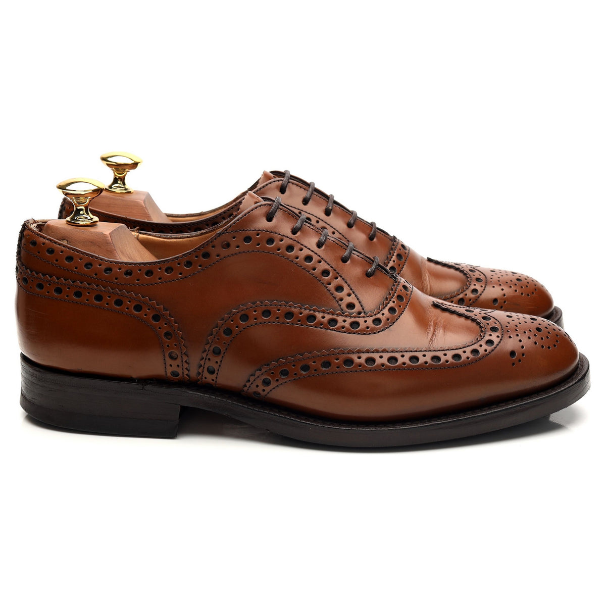 &#39;Burwood&#39; Brown Leather Oxford Brogues UK 6 F
