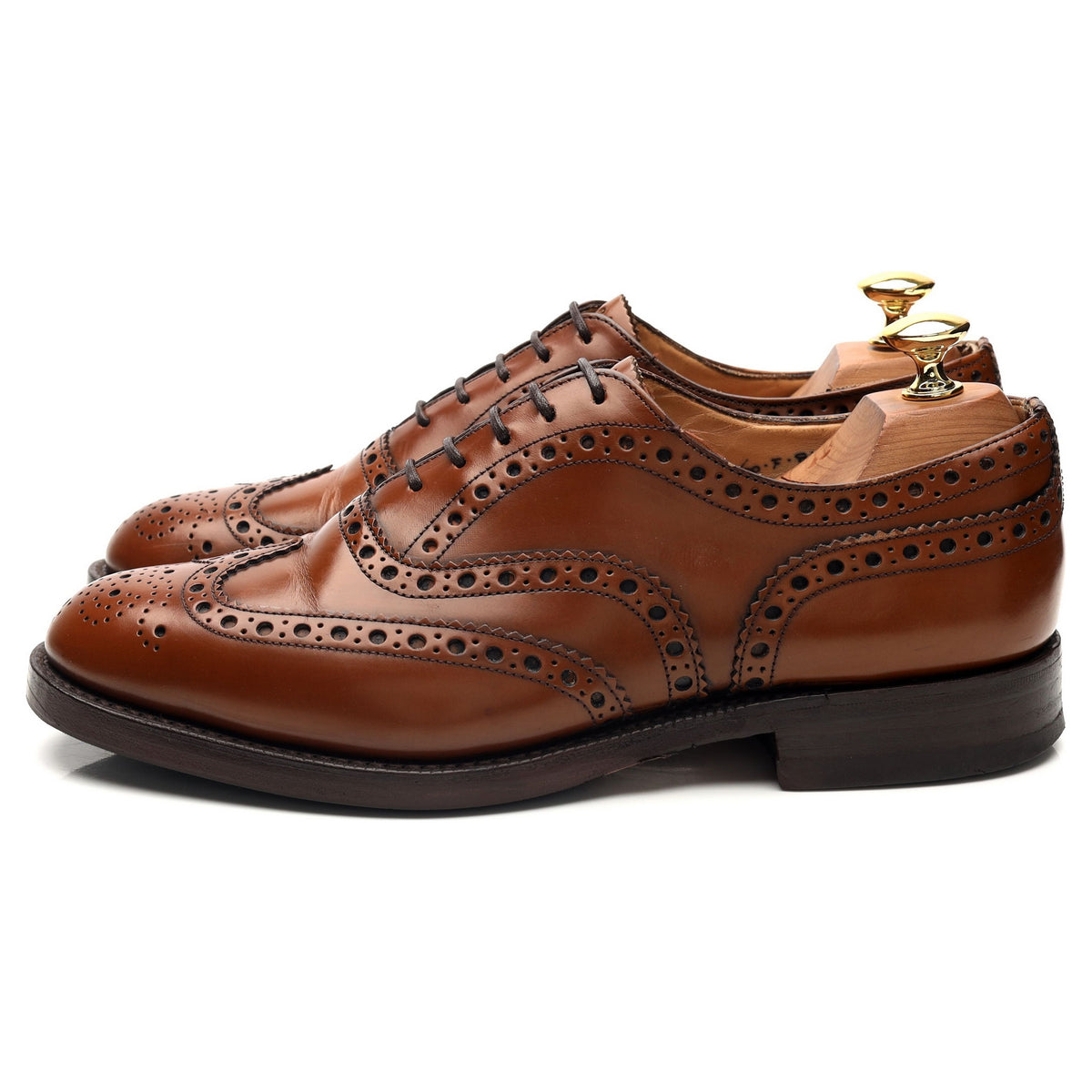 &#39;Burwood&#39; Brown Leather Oxford Brogues UK 6 F