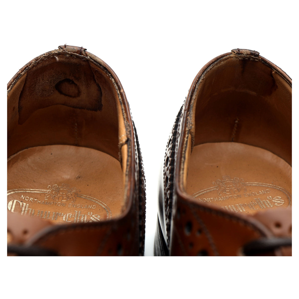 &#39;Burwood&#39; Brown Leather Oxford Brogues UK 6 F