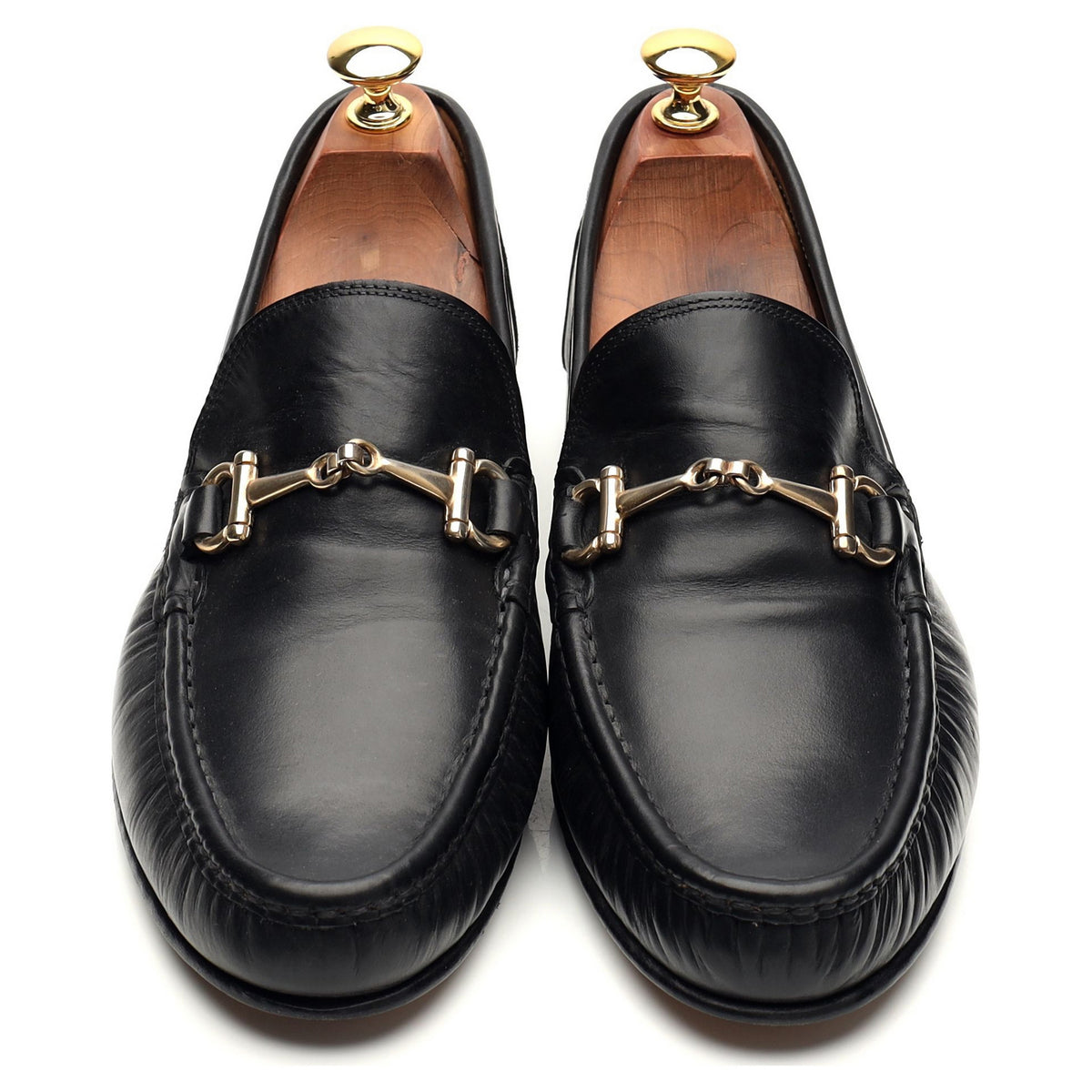 Black Leather Horsebit Loafers UK 9 EU 43