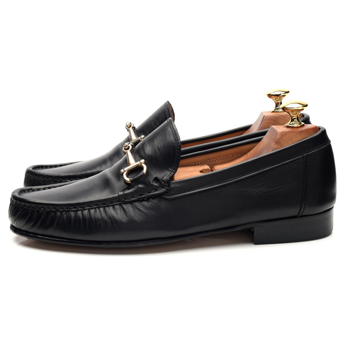 Black Leather Horsebit Loafers UK 9 EU 43