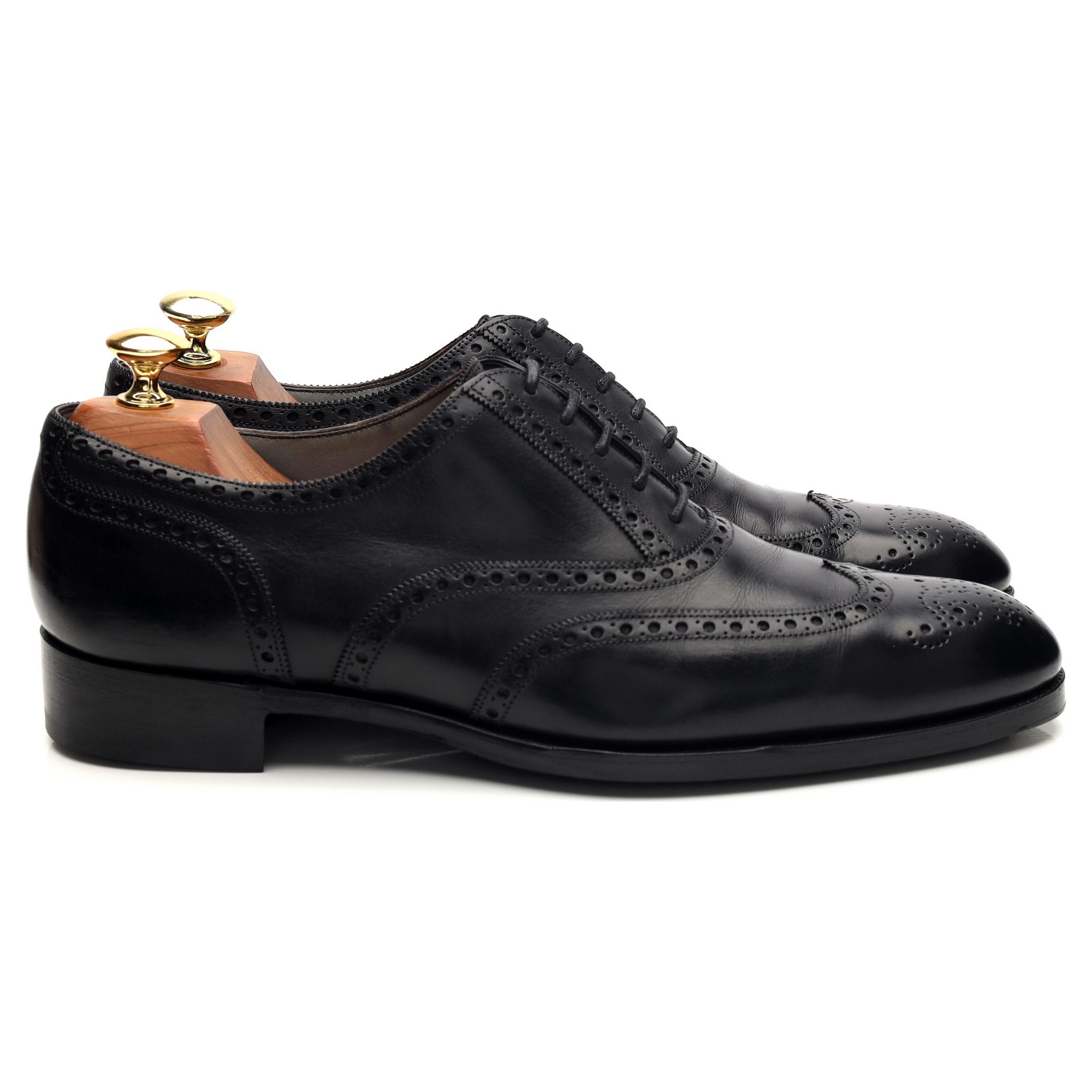 Rothschild' Black Leather Oxford Brogues UK 8 E - Abbot's Shoes