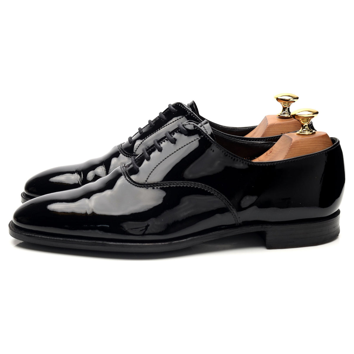 &#39;Overton&#39; Black Patent Leather Oxford UK 6.5 E