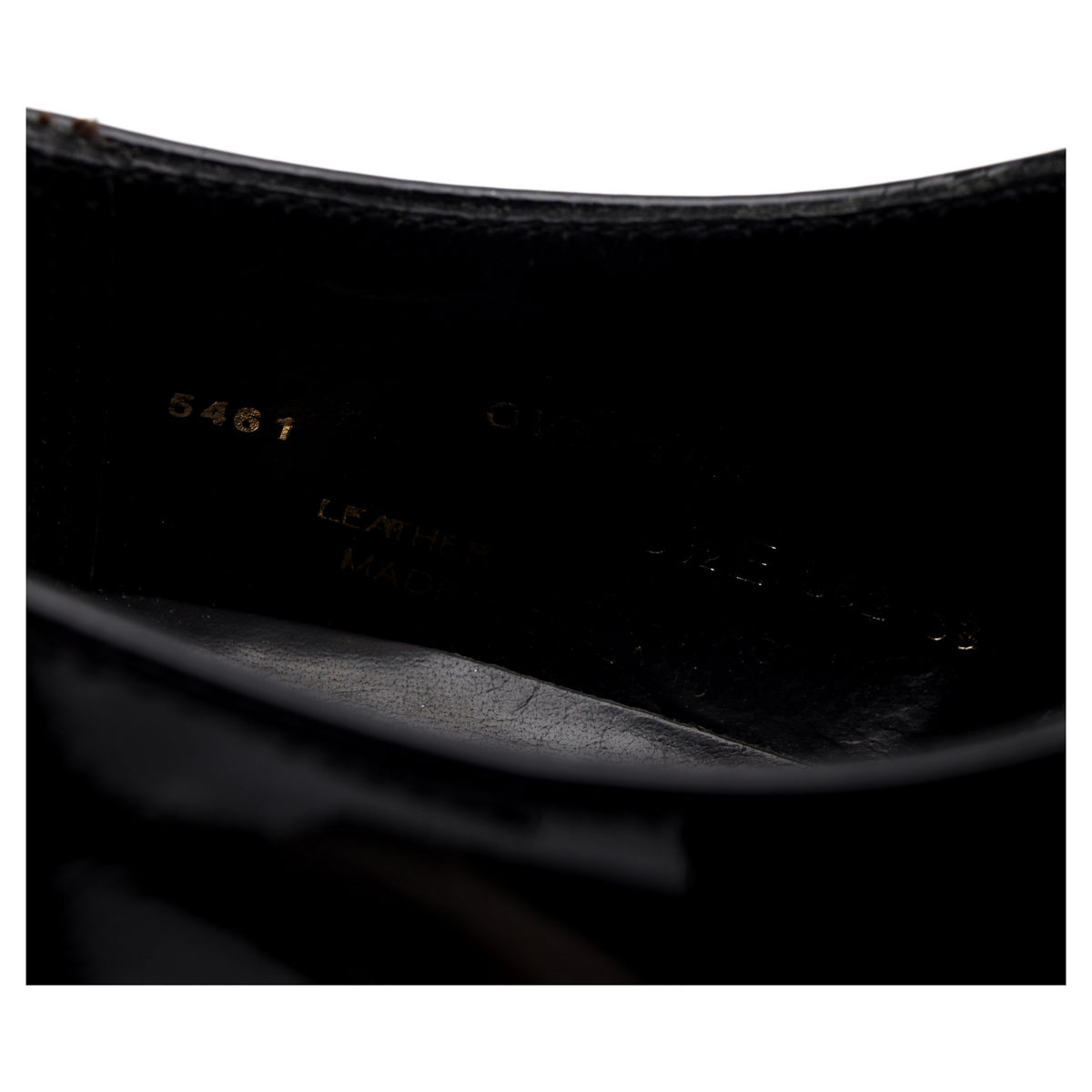 &#39;Overton&#39; Black Patent Leather Oxford UK 6.5 E