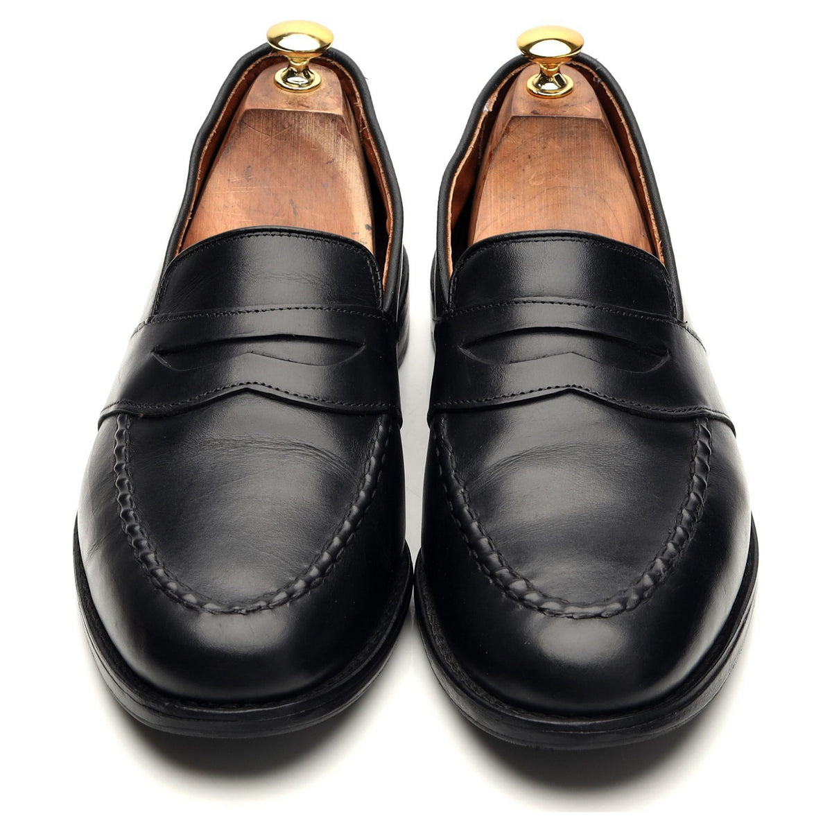 &#39;Randolph&#39; Black Leather Loafers UK 10 US 11 D