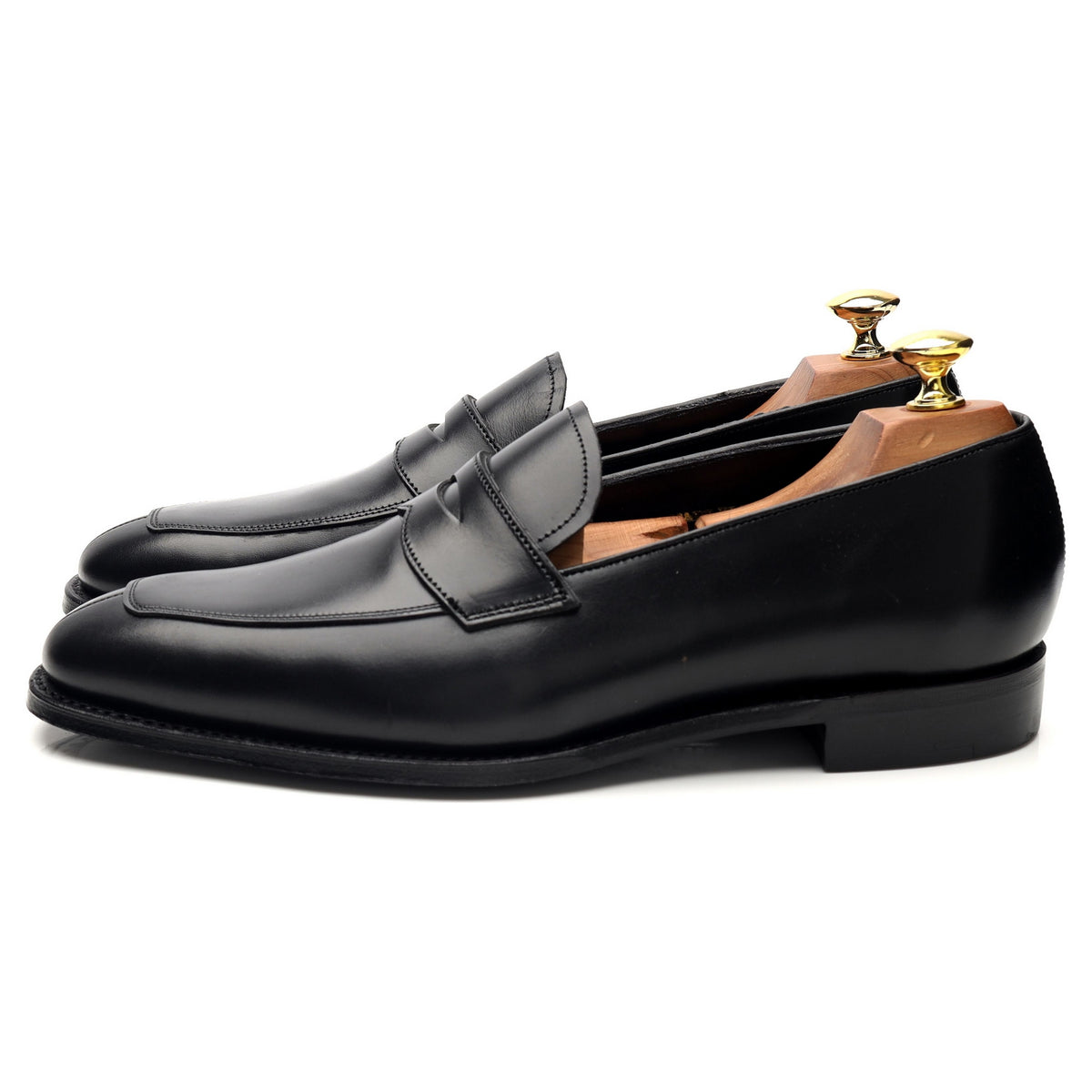 &#39;Hamilton&#39; Black Leather Loafers UK 8 F