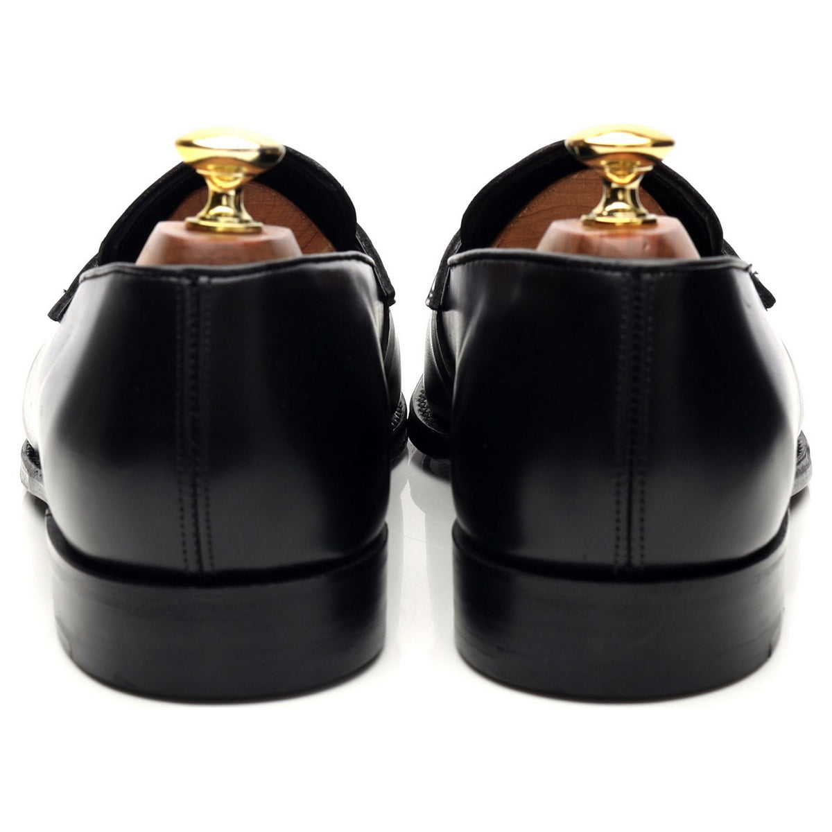 &#39;Hamilton&#39; Black Leather Loafers UK 8 F