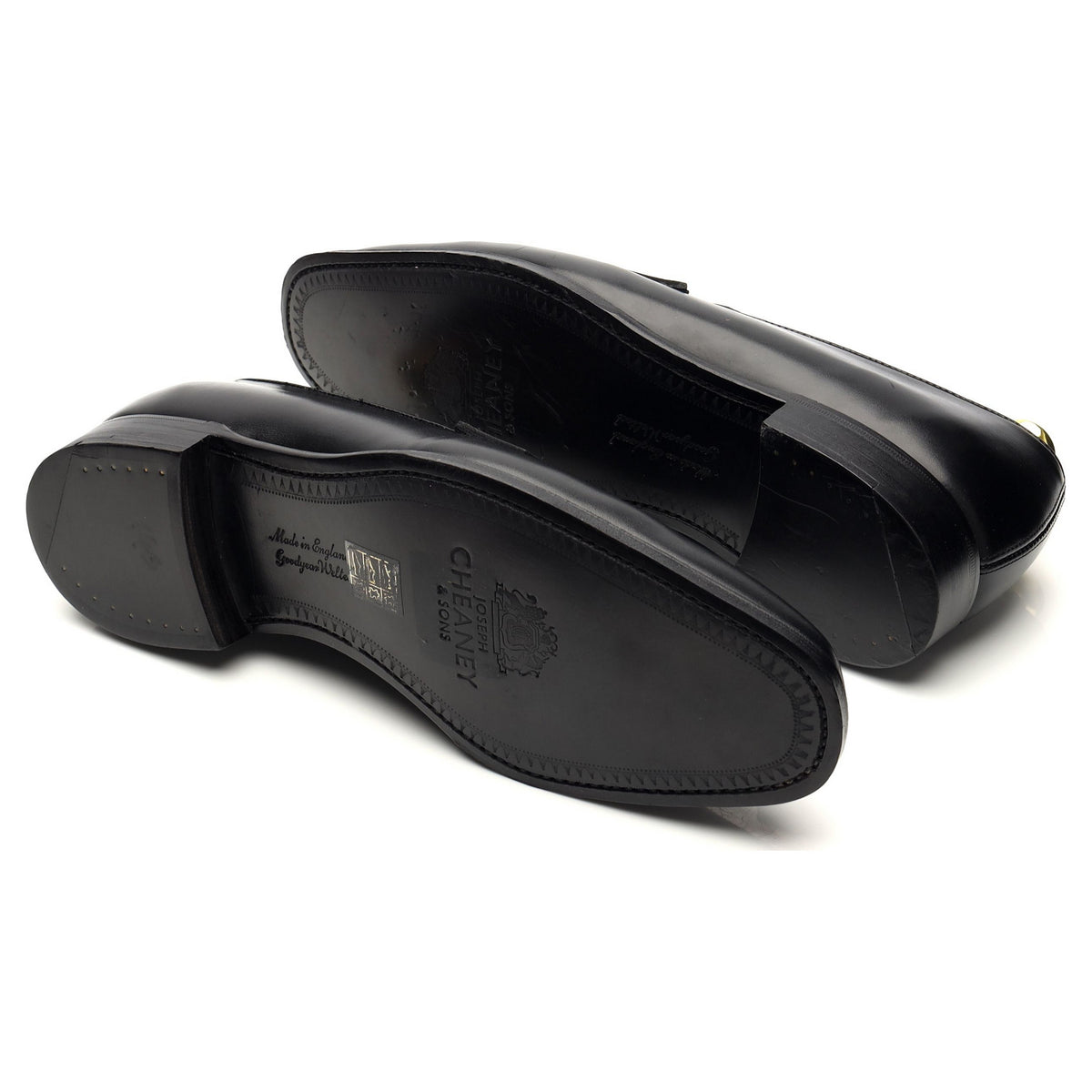 &#39;Hamilton&#39; Black Leather Loafers UK 8 F