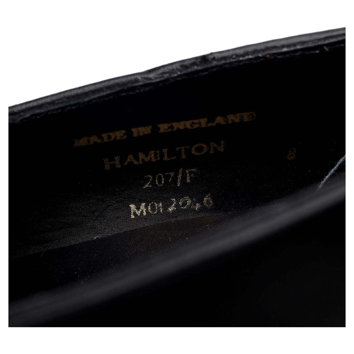 &#39;Hamilton&#39; Black Leather Loafers UK 8 F