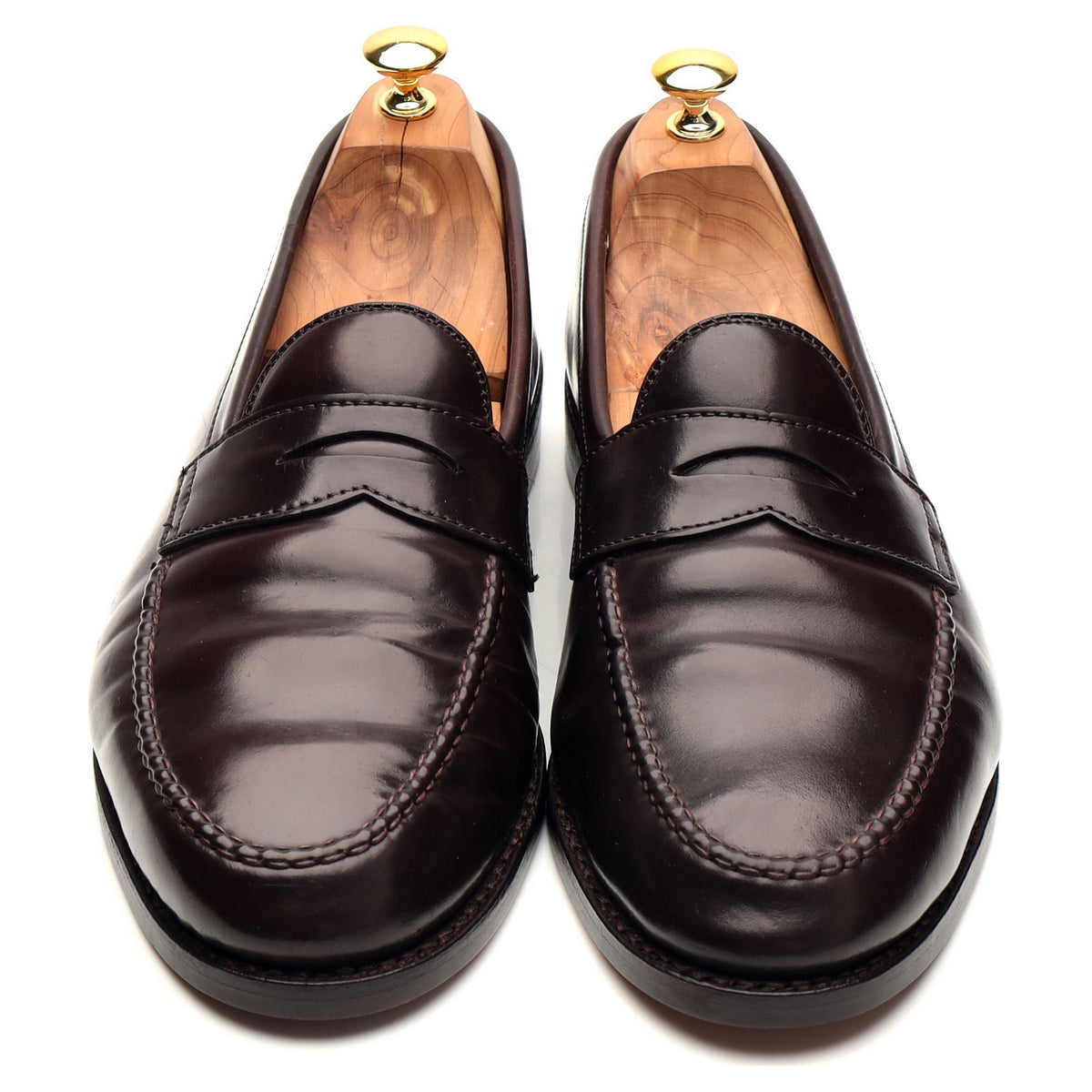 Drake&#39;s &#39;986&#39; Burgundy Cordovan Leather Loafers UK 11.5 US 12 D
