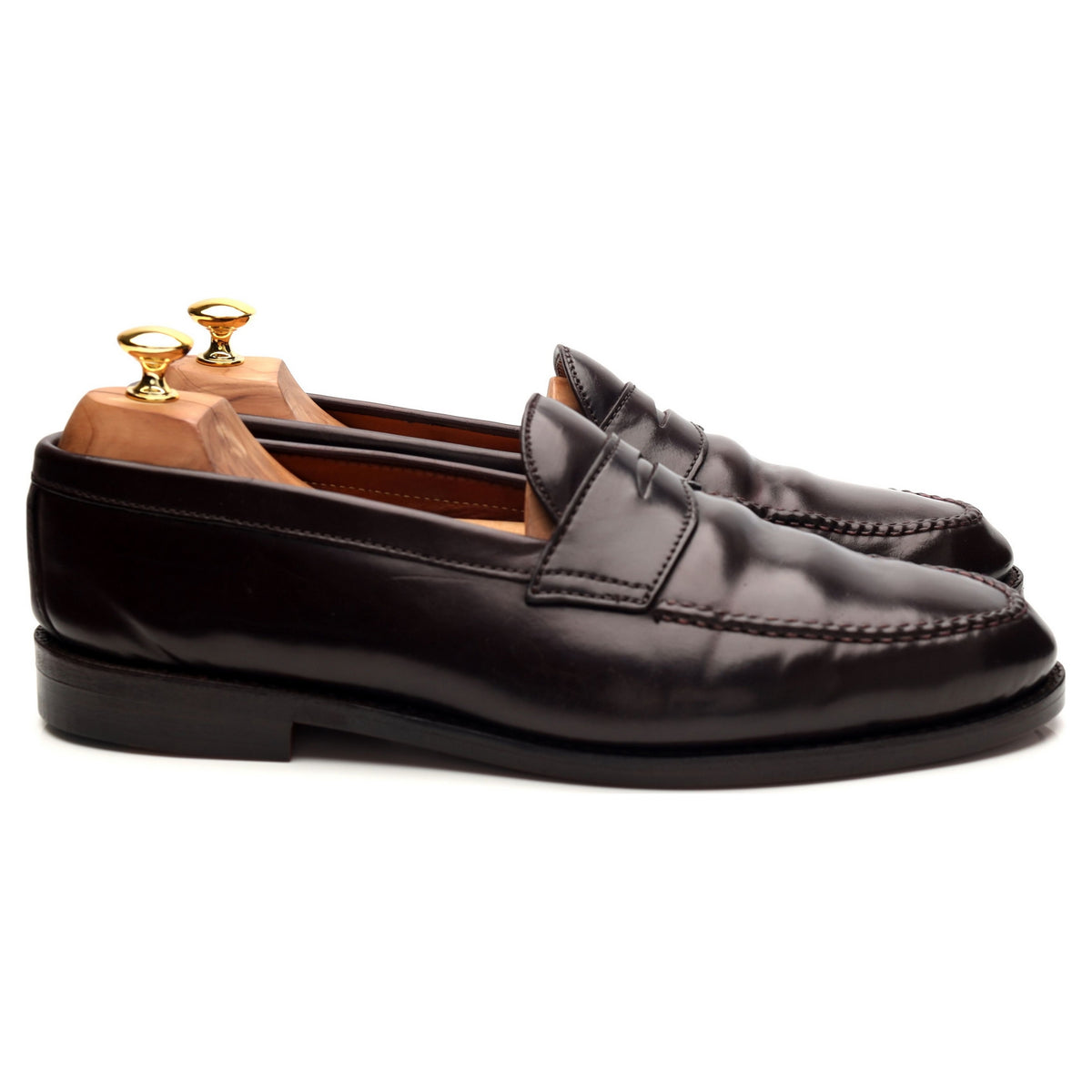 Drake&#39;s &#39;986&#39; Burgundy Cordovan Leather Loafers UK 11.5 US 12 D
