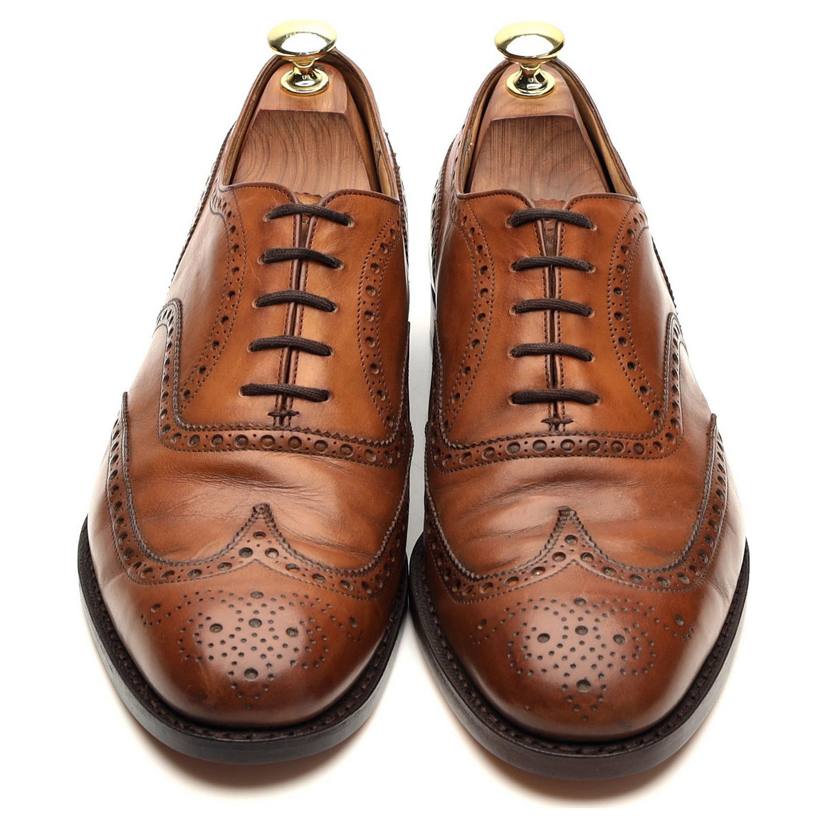 &#39;Chetwynd&#39; Brown Leather Oxford Brogues UK 8 F