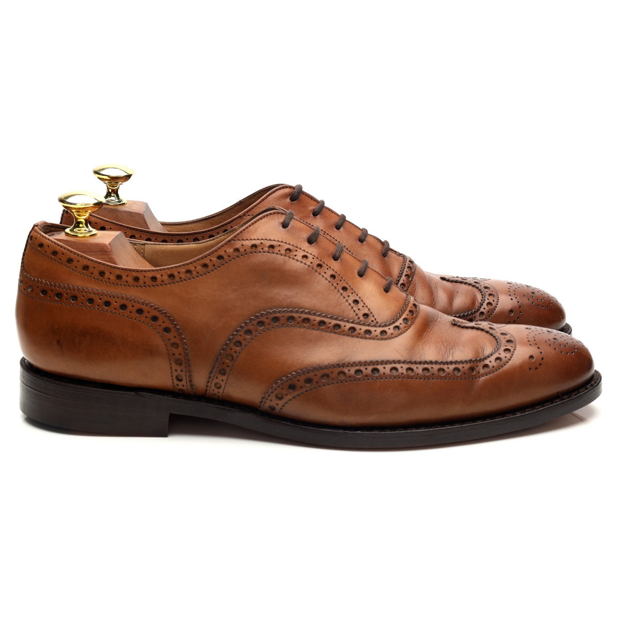 &#39;Chetwynd&#39; Brown Leather Oxford Brogues UK 8 F