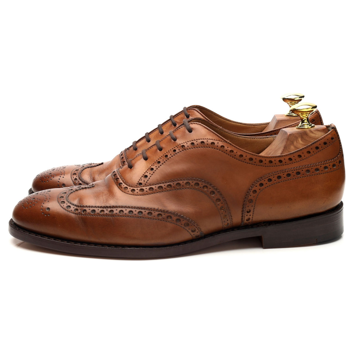 &#39;Chetwynd&#39; Brown Leather Oxford Brogues UK 8 F