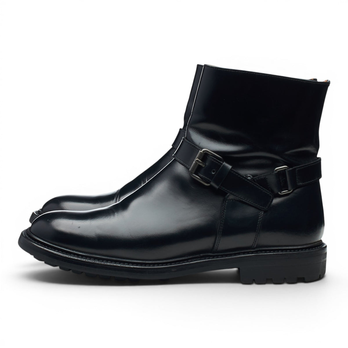Women's 'Ashlyn' Black Leather Buckle Boots UK 5 EU 38